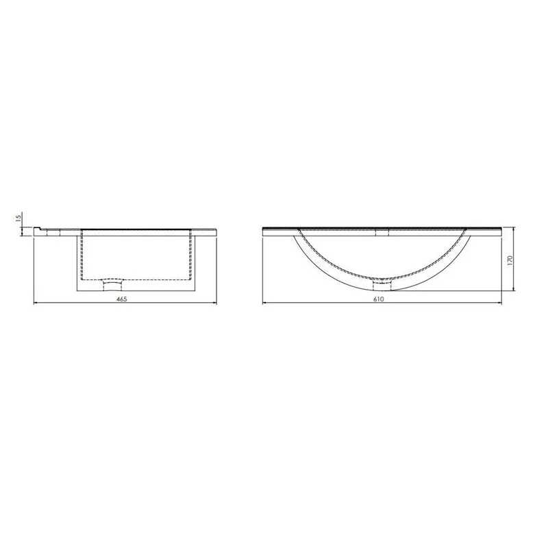 Washbasin metro plan d60 white