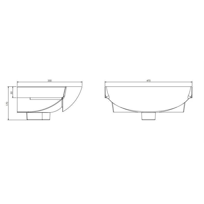 Izlietne keramikas tomaso 45 balta