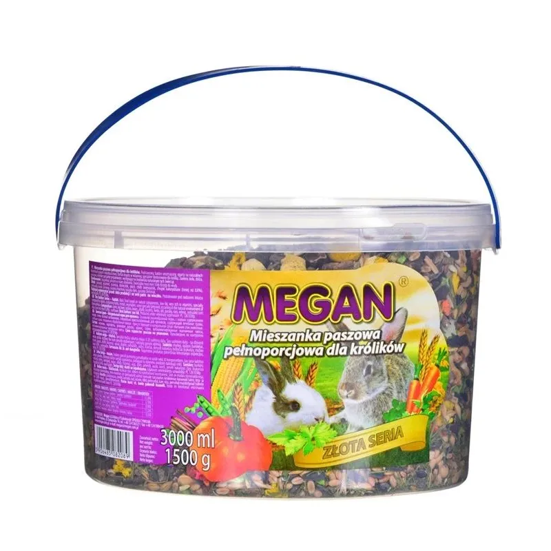 Barība grauzējiem Megan Zelta Sērija, trušiem, 1.5 kg