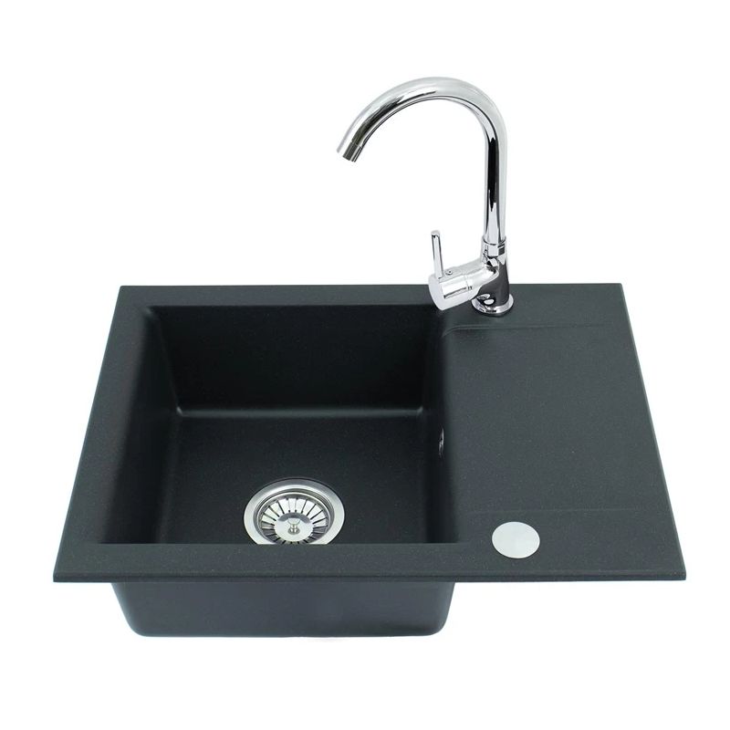 Izlietne ar jauciļvārstu alveus nell melna + hroms