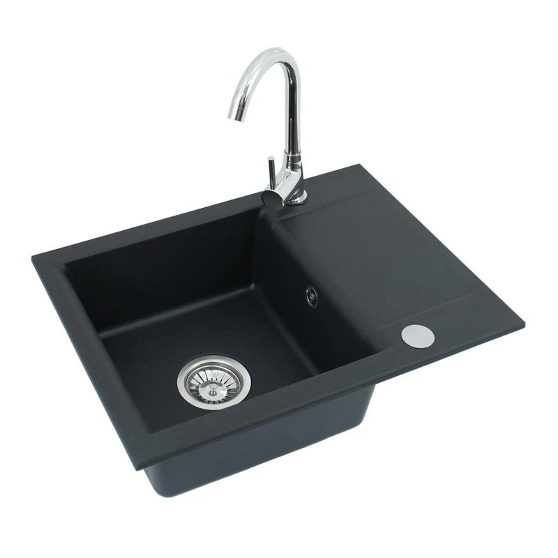 Izlietne ar jauciļvārstu alveus nell melna + hroms