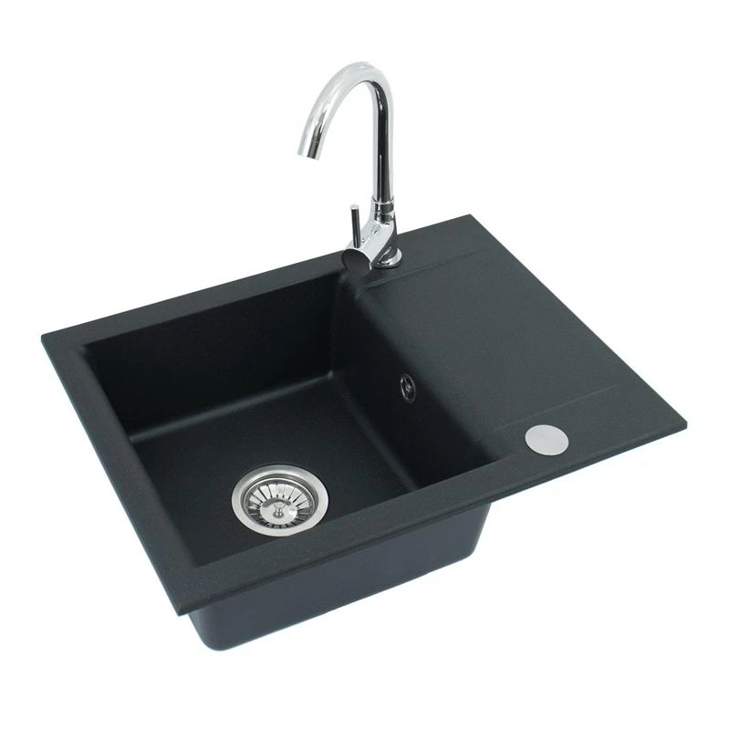 Izlietne ar jauciļvārstu alveus nell melna + hroms