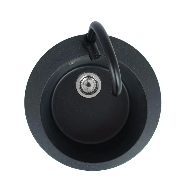 Virtuves izlietne ar virtuves maisītāju Alveus Victoria, 50.5 cm x 50.5 cm x 20.6 cm, melna