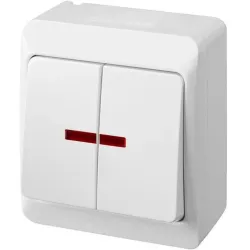 Switch ELEKTRO-PLAST HERMES. 2 keys. IP44