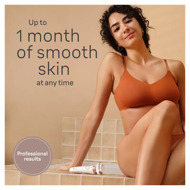 SES9-360 3D Braun Silképil 9 Flex Epiliatorius + FS1000 Mini Skustuvas FACE