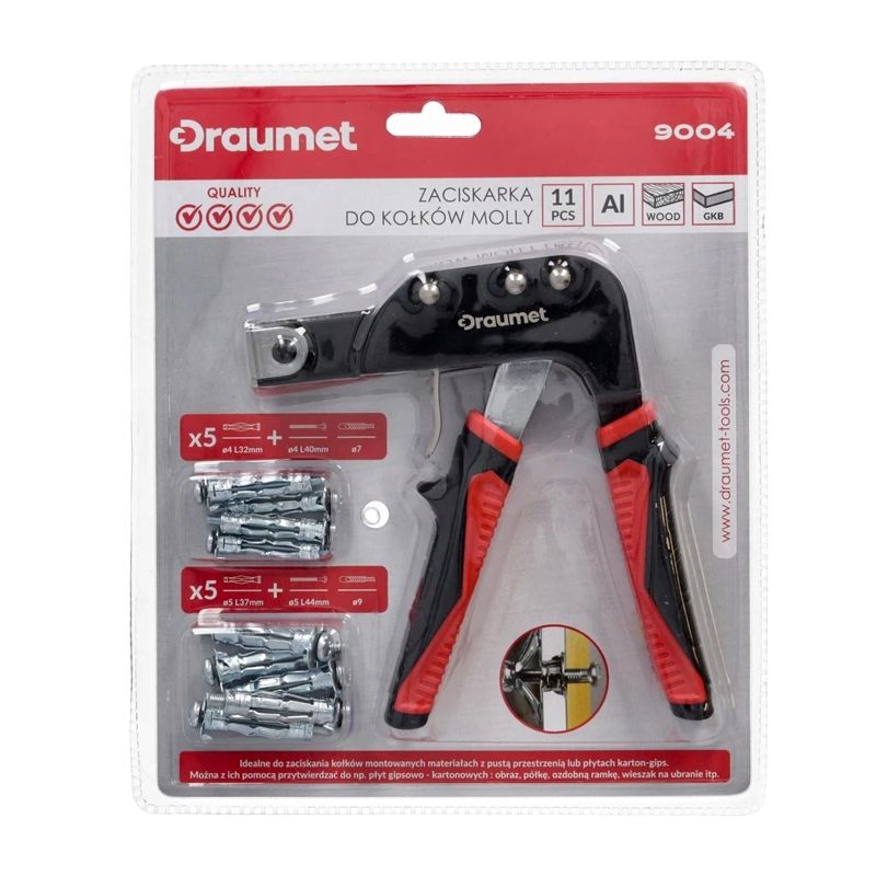 Stangas Molly dībeļu uzstādīšanai Draumet