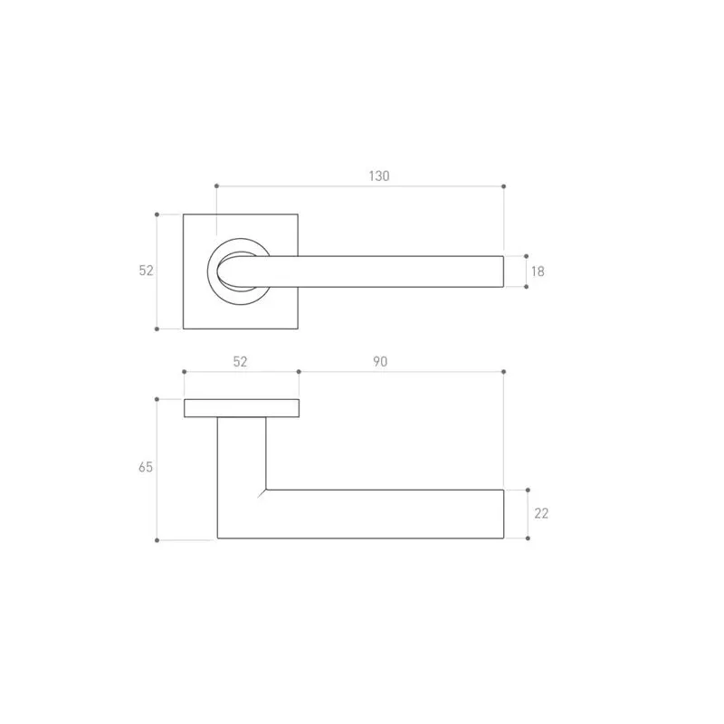 Rankena, vidaus Metal-Bud METAL-BUD Black SUPPRA