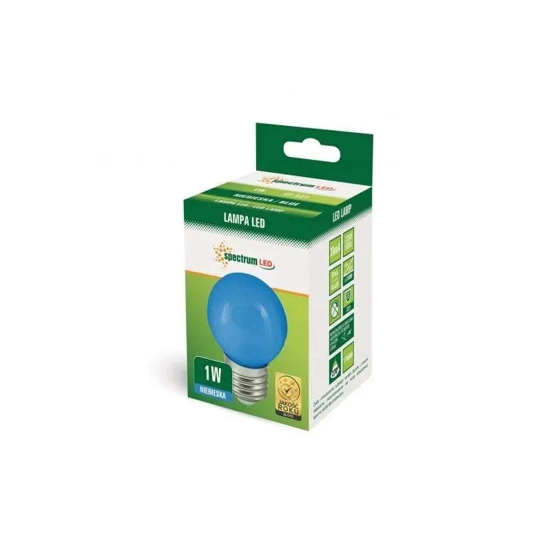 Augu augšanas gaisma Spectrum LED, P45, zila krās., E27, 1 W, 20 lm