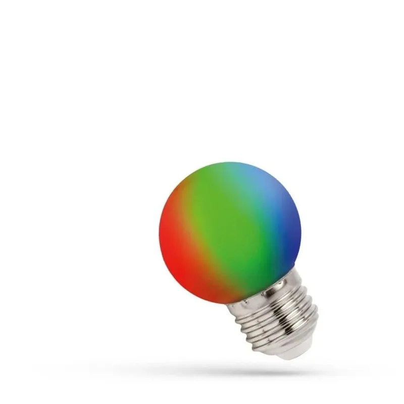 Spuldze Spectrum LED, P45, rgb krās., E27, 1 W, 10 lm