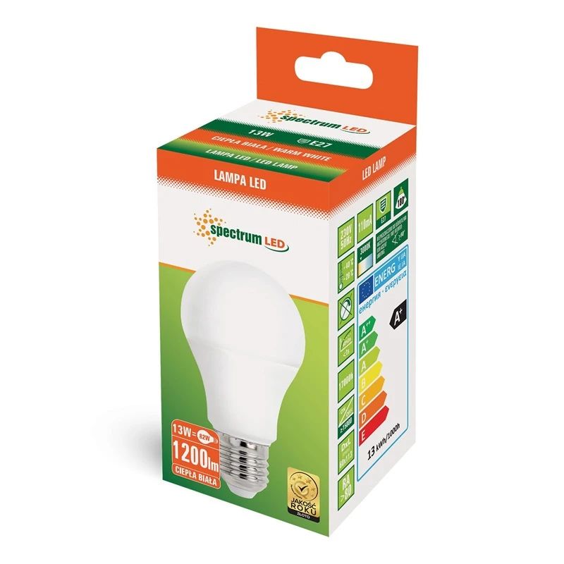 Spuldze Spectrum LED. A60. 3000 °K. E27. 13 W. 1720 lm