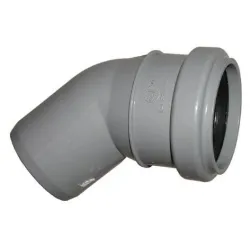 Колено для внутренней канализации Wavin Optima, 50 мм, 45 град