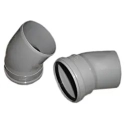 Kanalizācijas caurules 30° līkums Wavin D110mm. PVC