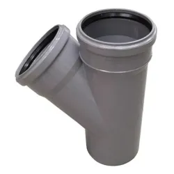 Тройник для внутренней канализации Wavin Optima, 110 mm x 110 mm, 45 град