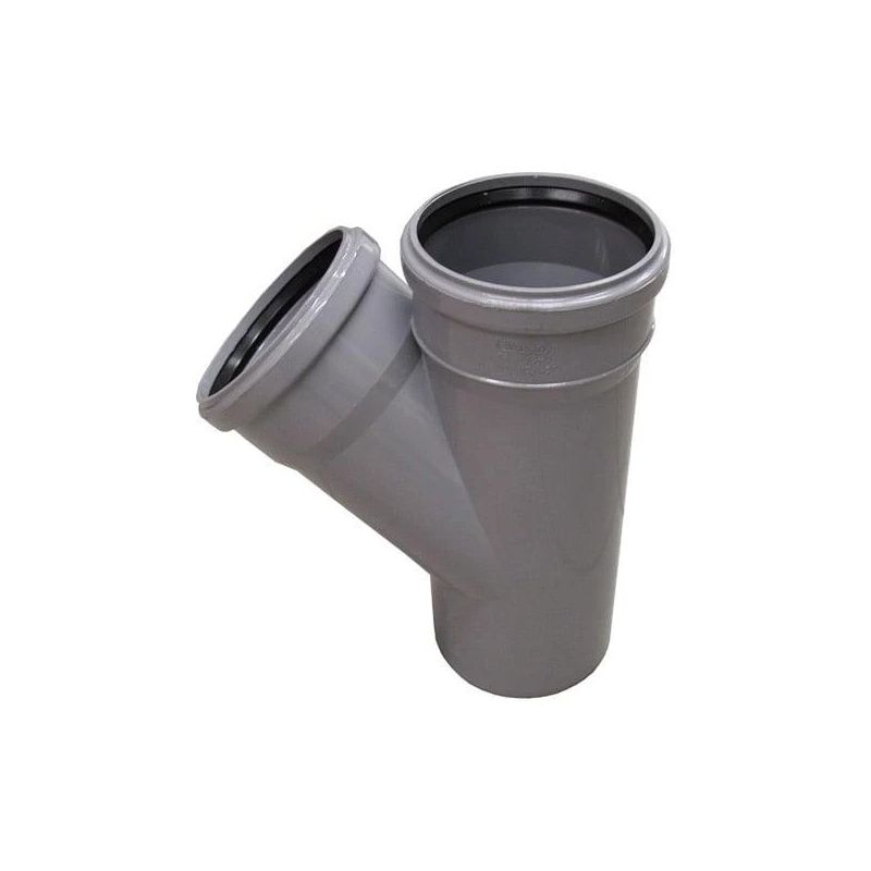 Kanalizācijas caurules trejgabals Wavin D110mm. 45°. PVC