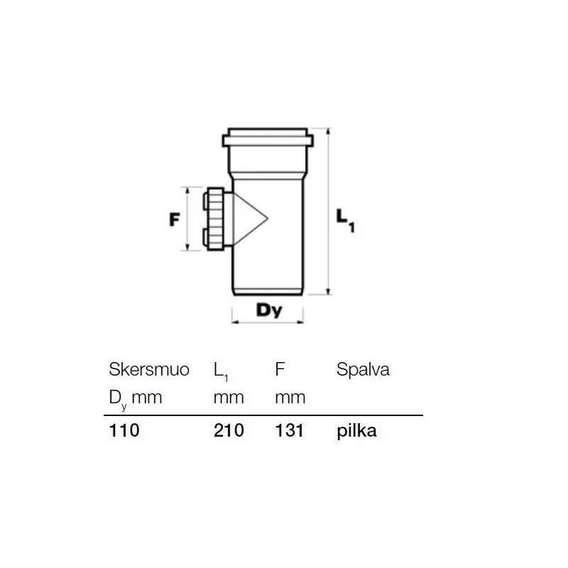 Tīrīšanas lūka iekštelpu kanalizācijai Wavin Optima, 110 mm