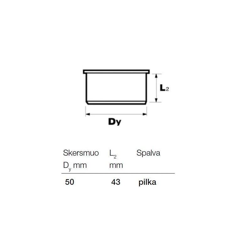 Kanalizācijas cauruļu noslēgtapa Wavin D50mm. PVC