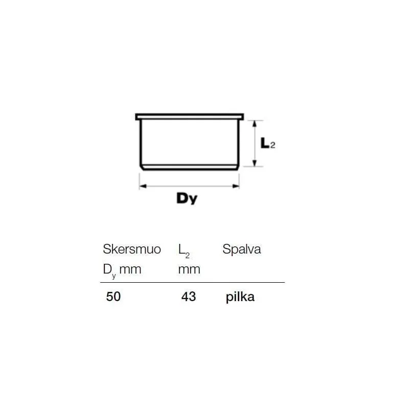 Nobeigums iekštelpu kanalizācijai Wavin Optima, 50 mm
