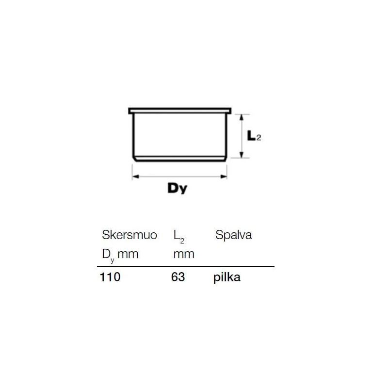 Kanalizācijas cauruļu noslēgtapa Wavin D110mm. PVC