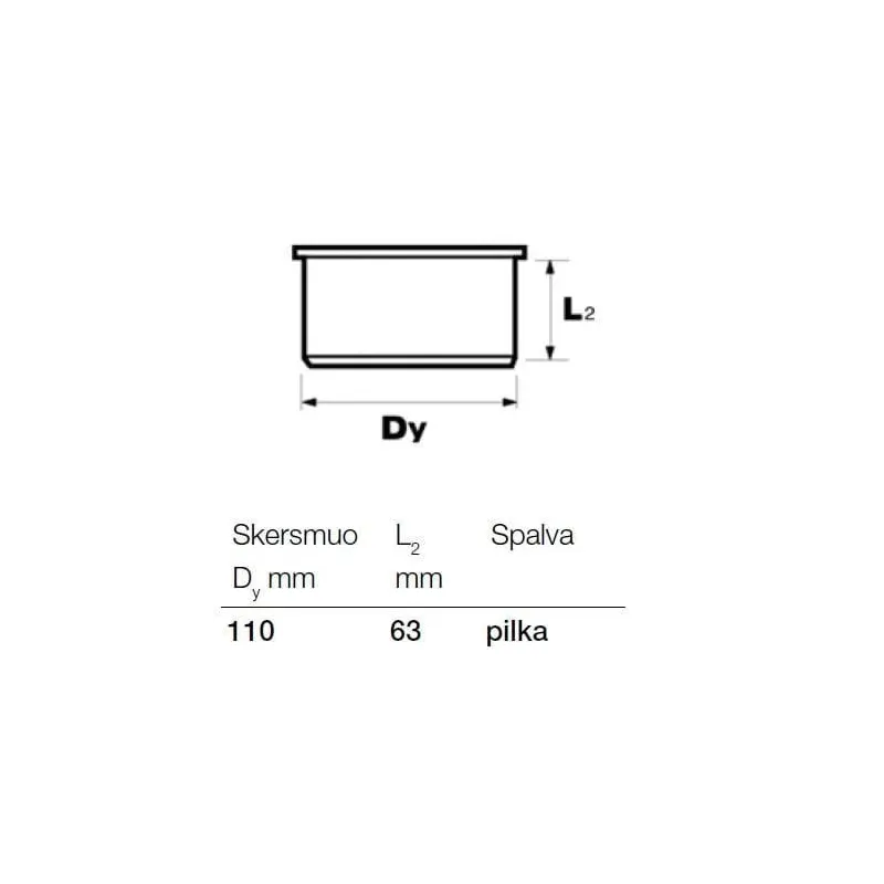 Nobeigums iekštelpu kanalizācijai Wavin Optima, 110 mm