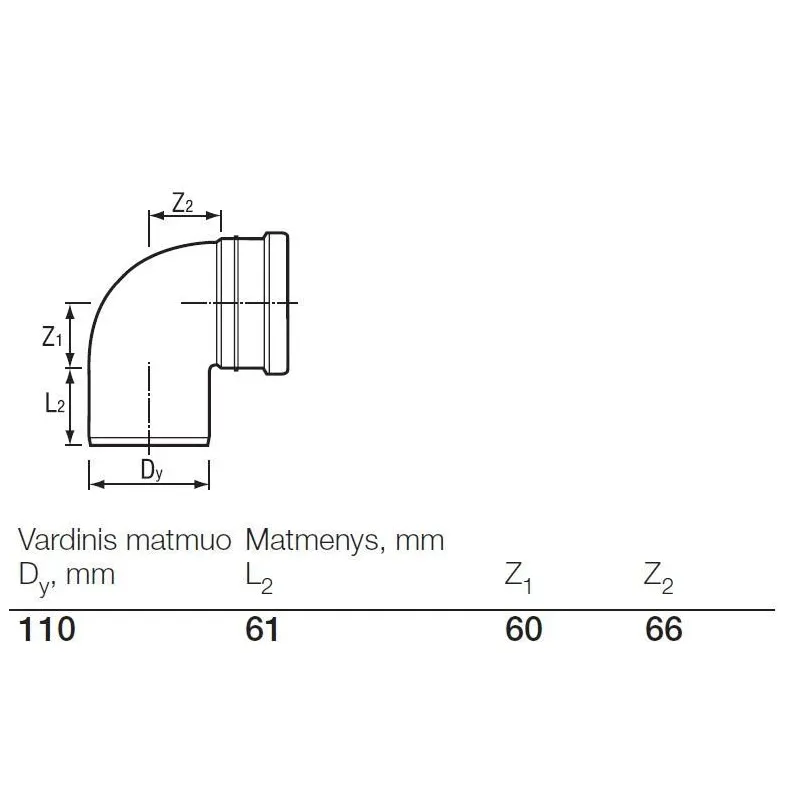 Elkonis āra kanalizācijai Wavin, 110 mm, 88.5 °