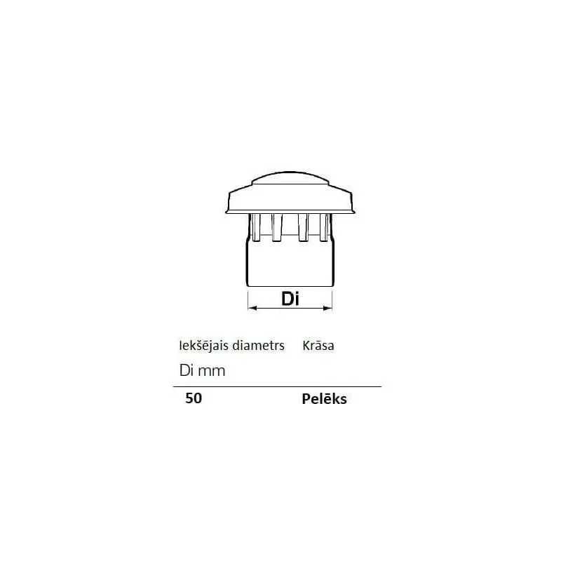 Ventiliacinis stogelis vidaus kanalizacijai Wavin Optima, 50 mm