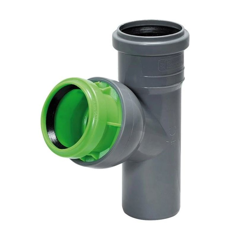 Elastīgs iekšējās kanalizācijas trīsstūris. DIA 50-50 mm. 45-88°