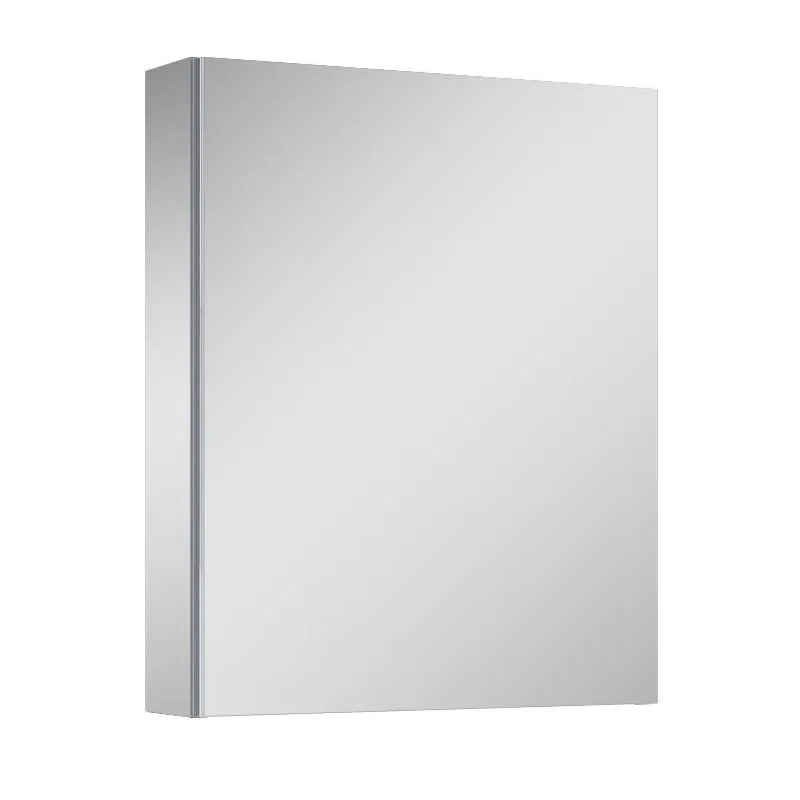 Piekarināms vannas istabas skapis ar spoguli Elita Basic 904652, pelēka krās., 12.9 cm x 50.6 cm x 61.8 cm