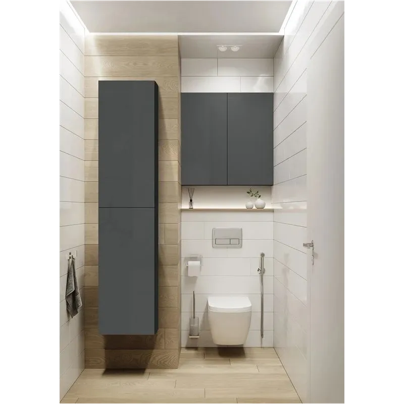 Piekarināms vannas istabas skapis Elita, pelēka, 12.6 cm x 50 cm x 80 cm