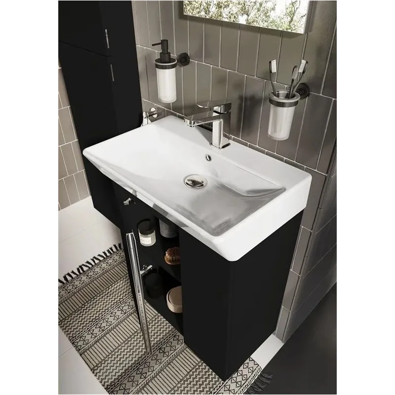 Vannas istabas skapis ar izlietni Elita, melna, 31 cm x 44.8 cm x 70.7 cm