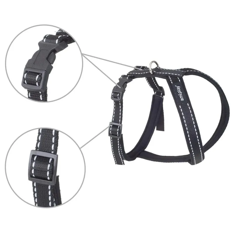 Regulējamas krūšu siksnas Amiplay Reflective, melna krās., 490 - 590 mm, 49-59
