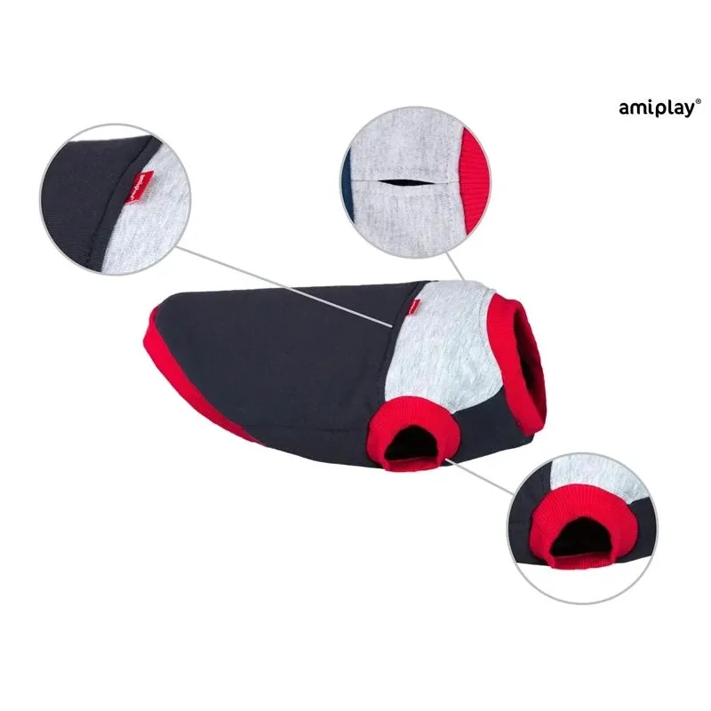 Hoodie denver coc.spaniel 50cm gray-red