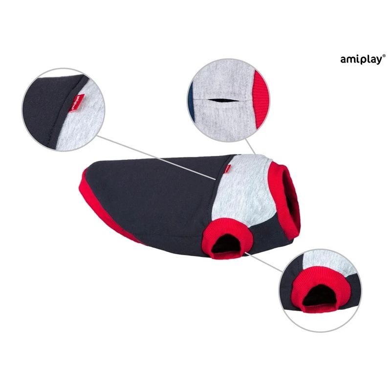 Džemperi Amiplay Denver 128569. zila-sarkana-pelēka