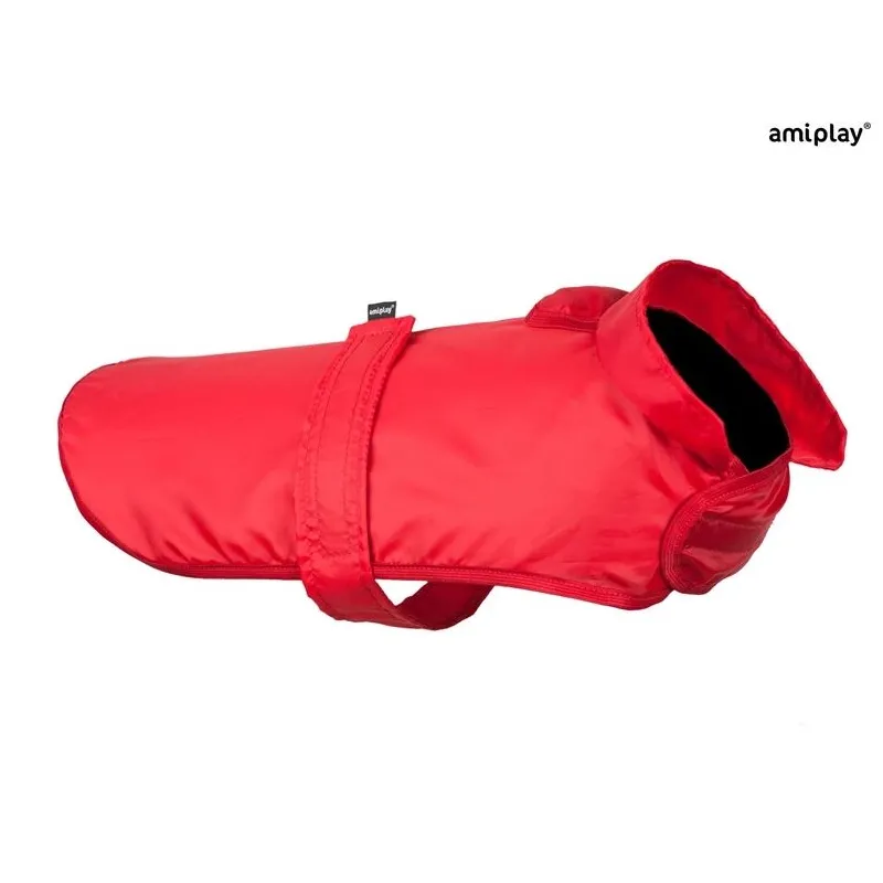 Lietusmētelis suņiem Amiplay Bristol 128595, sarkana krās., 48 cm