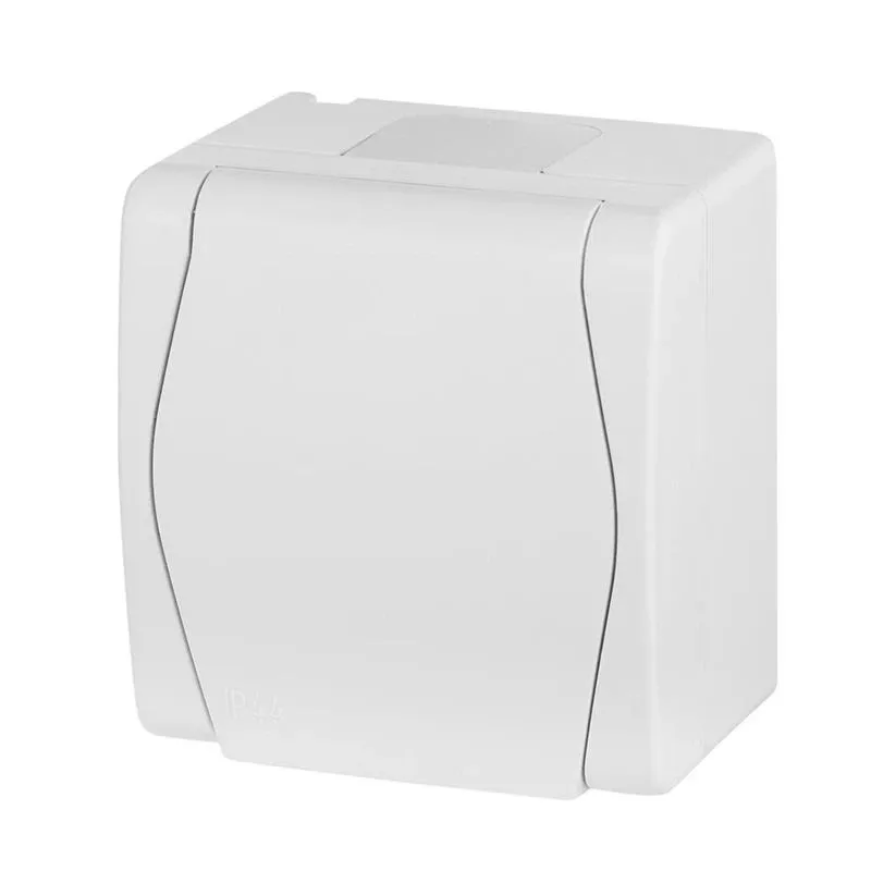 Kontaktligzda Elektro-Plast Hermes 2 1024-00, Iezemēta rozete, IP44, balta