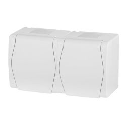 Divvietīga kontaktligzda ELEKTRO-PLAST HERMES2, IP44