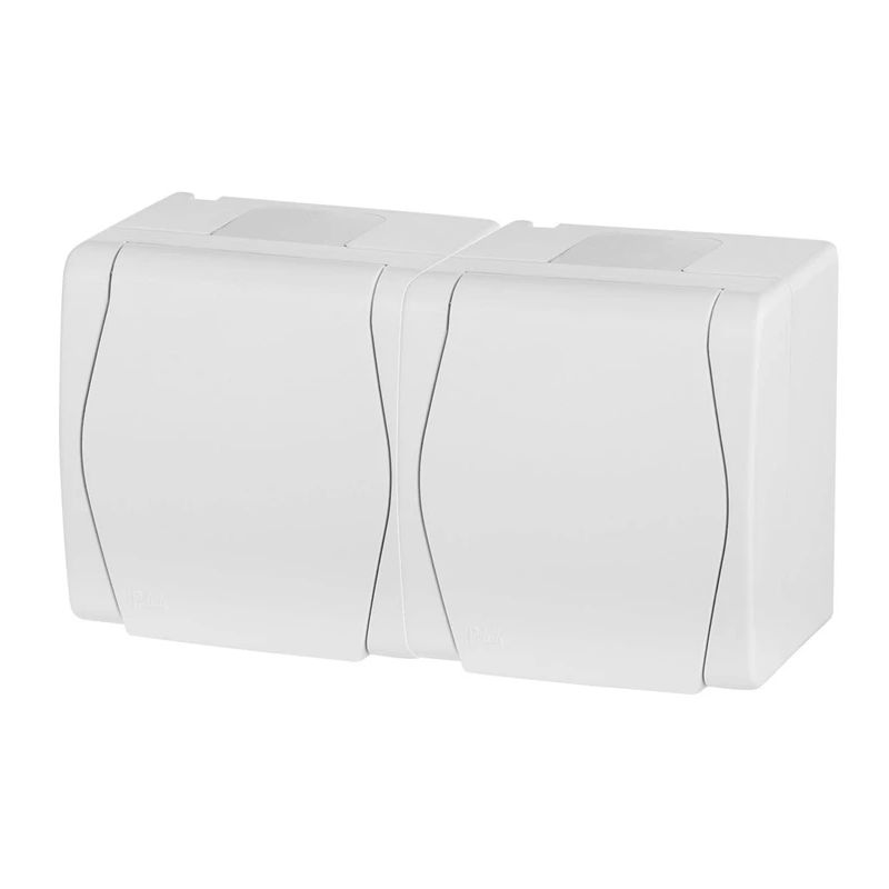 Divvietīga kontaktligzda ELEKTRO-PLAST HERMES2, IP44