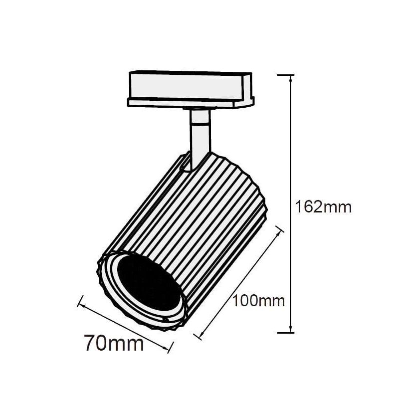 Light track system tokio 4xgu10 black