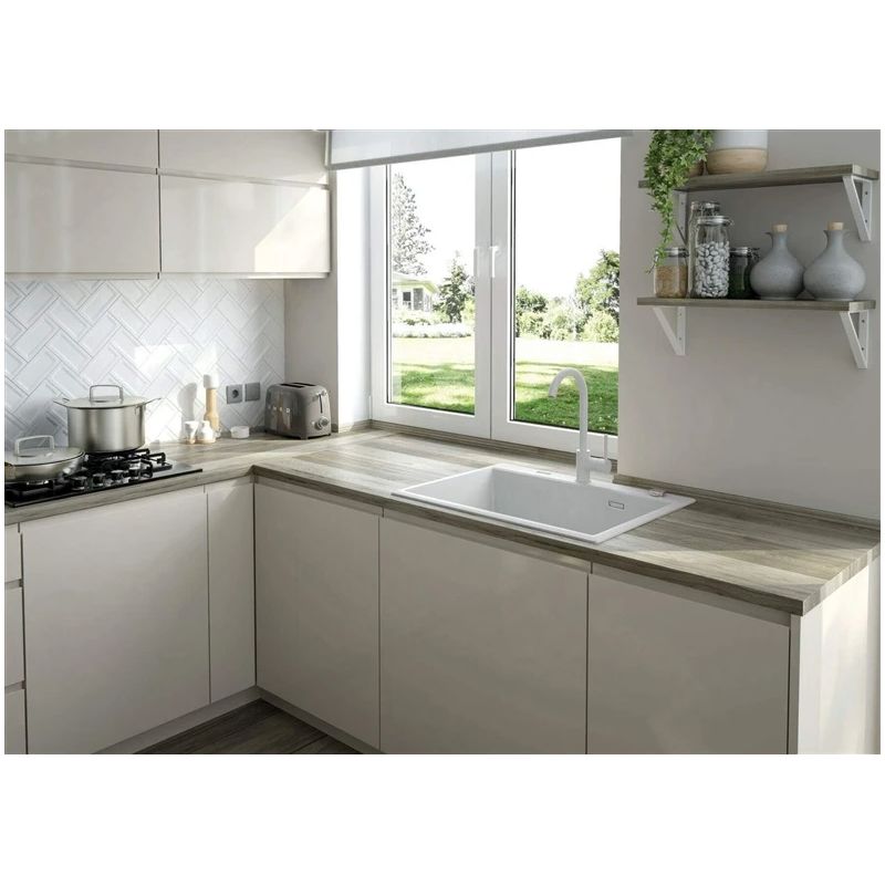 Virtuves jaucējkrāns Deante Nemezja BEN_A62M. balta