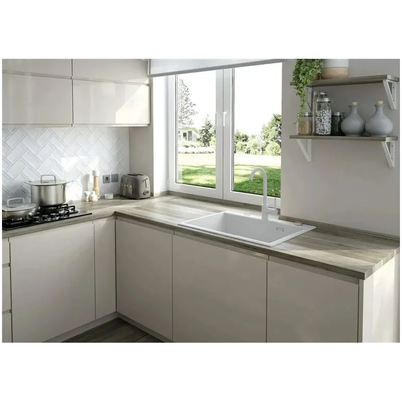 Virtuves jaucējkrāns Deante Nemezja BEN_A62M, balta krās.