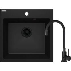 Granīta izlietne + jaucējs zqjnn103 melns