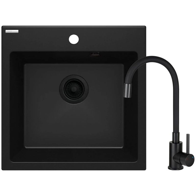 Granīta izlietne + jaucējs zqjnn103 melns