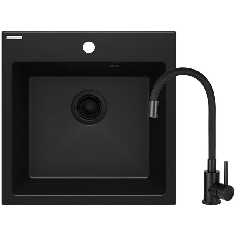 Granīta izlietne + jaucējs zqjnn103 melns