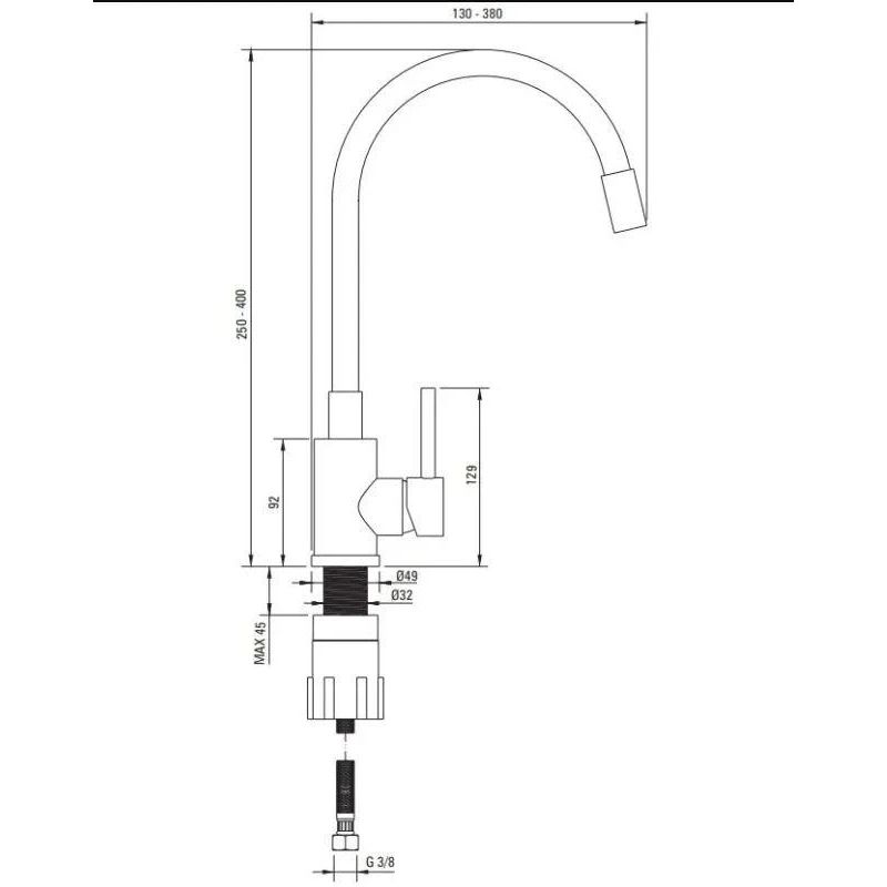 Granīta izlietne + jaucējs zqjnn103 melns
