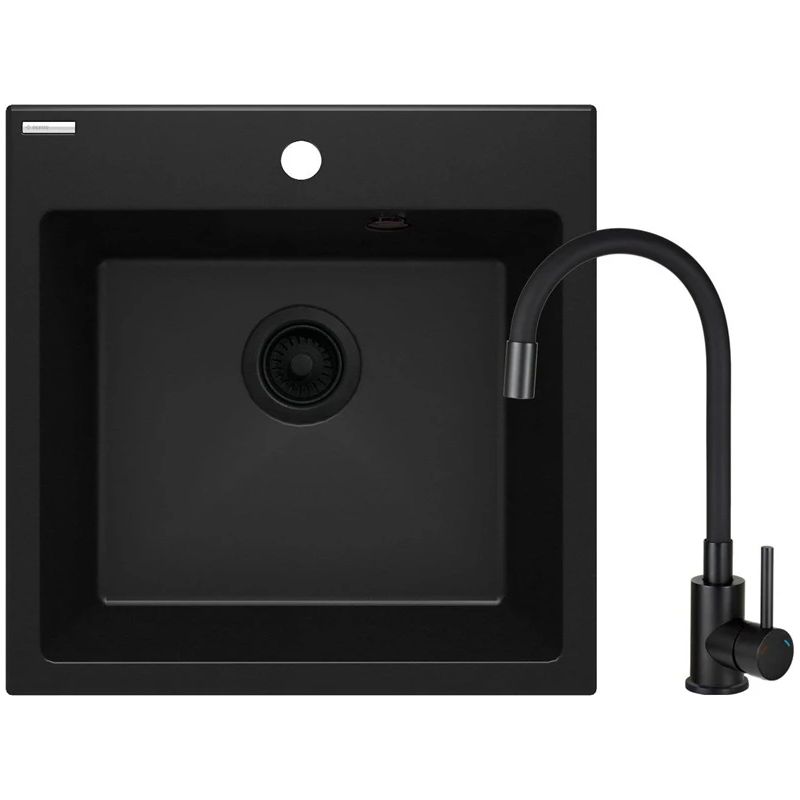 Granīta izlietne + jaucējs zqjnn103 melns