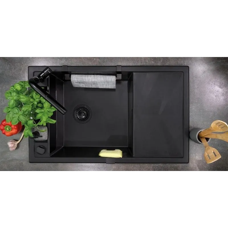 Köögivalamu Deante Magnetic ZRM_N113, graniit, 82 cm x 50 cm x 20.5 cm, nero