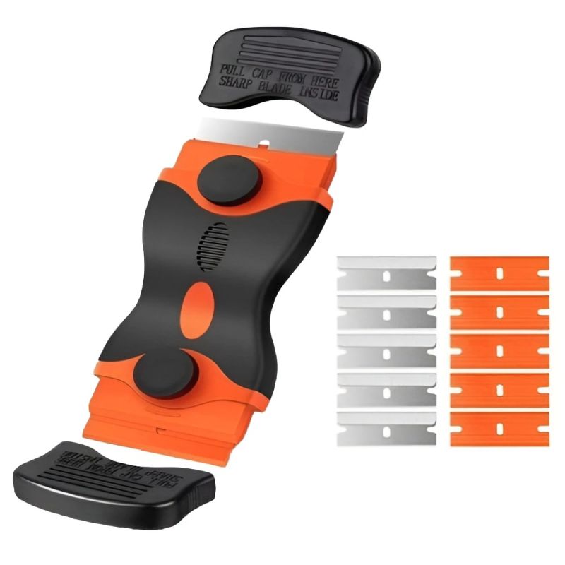 Skrāpis divpusējs metāls - plastm. 10 asm.