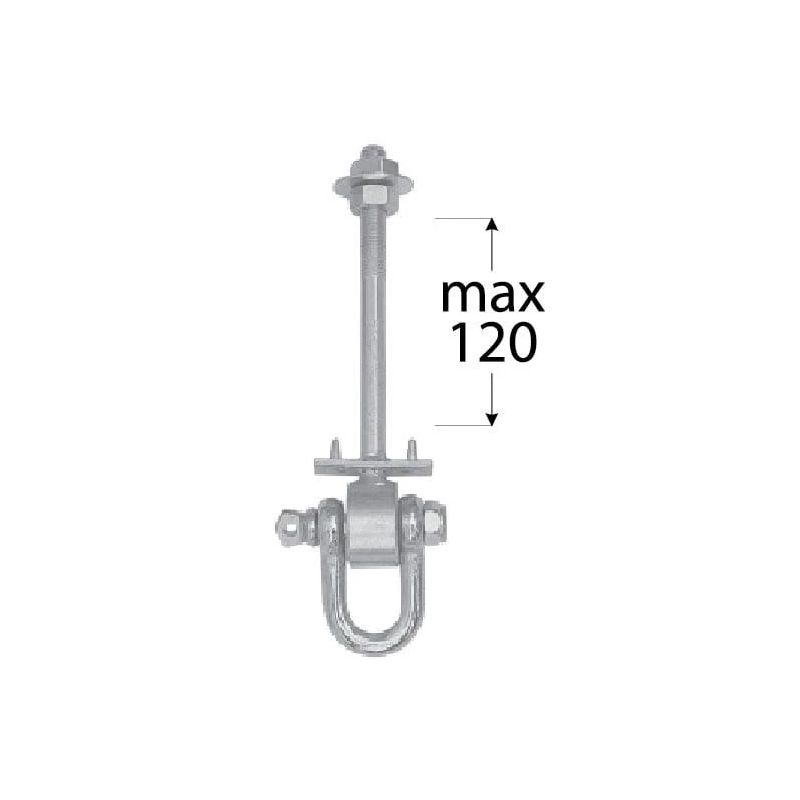 Āķis Domax MHD120 8855. pelēka. 120 mm x 12 mm