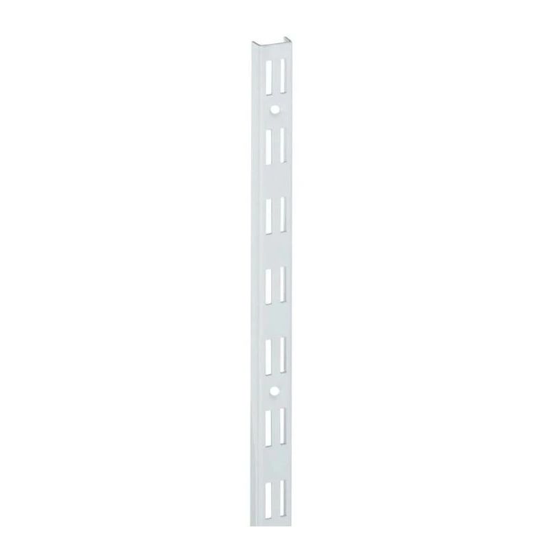 Double slotted upright 200cm integ white