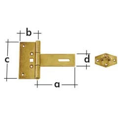 Durų skląstis Domax 613201-871101, geltona sp., 15 cm x 10 cm