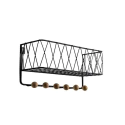 Sieninė drabužių kabykla Domax, juoda sp.